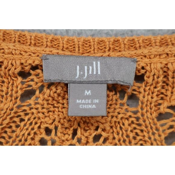 J.Jill Open Knit Sweater-Size Medium-Beachy-Open Knit-Sheer - Picture 8 of 11